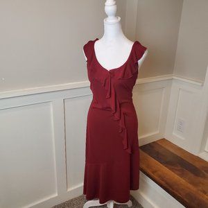 *Vintage* Wet Seal 90s Asymmetrical Bodycon W/Ruffle Misses L